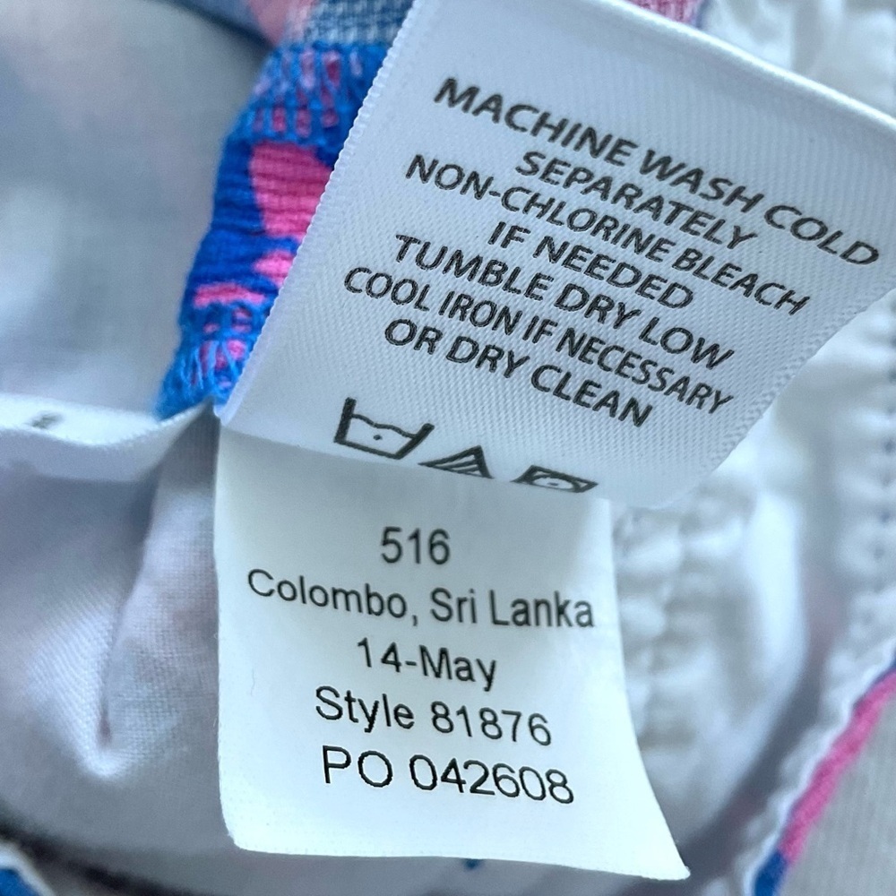 Lilly Pulitzer Callahan Shorts Pink Purple Tropical Size 0 - Picture 9 of 9